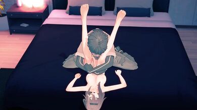 Haru's Winter Thaw: Legs Up and Lifted on Assistant's Shoulder with Front Camera View