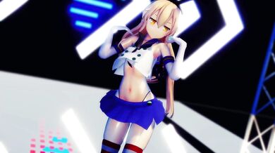 Shimakaze's Wet Pussy Gets Nailed by Hamster-like Creature in MMD Hentai