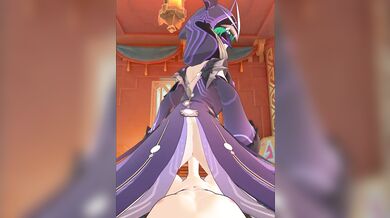 Aetheric Masked Electro Cicin Mage Genshin Cowgirls for Reverse Pleasure