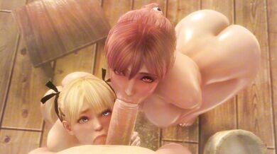 Double the Pleasure with a Double Blowjob by Two Hot Girls