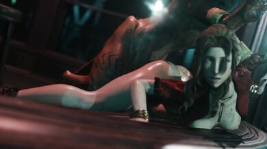 Aerith's Captivating Gangbang with Red XIII & Blueberg