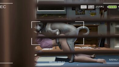 The Naughty Rachel Amber Gets Fucked by a Dog and Caught in the Act by Blueberg