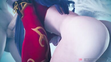 - Ahri's Hot and Heavy Reverse Cowgirl Ride