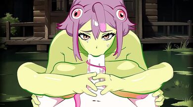 Ms. Frog Gets A Flow Job From Her Evil Captor