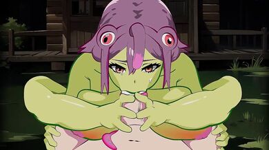 Ms. Frog Gets A Flow Job From Her Evil Captor