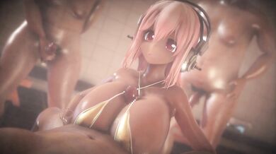 Sonico's Dark Skin Exploration: A Forbidden Social Experiment