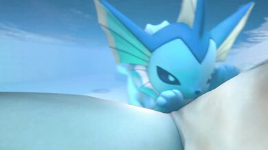 My Vaporeon in the Tub: A Sensual Bath with a Cute Pokemon