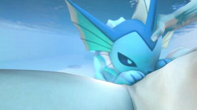 My Vaporeon in the Tub: A Sensual Bath with a Cute Pokemon