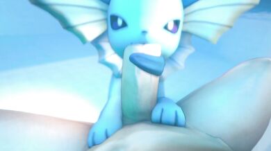 My Vaporeon in the Tub: A Sensual Bath with a Cute Pokemon