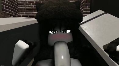 Slutty Roblox Chick Gets Banged in a Dark Alley by a Big Black Cock