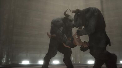 - Three's Company - Serena Threesome
- Menage a Trois with SerenaSerena is having a wild time with two minotaurs in this hentai porn video. These muscular and horned creatures are taking turns pleasuring her in every way imaginable. One of the minotaurs 