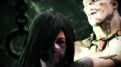 'Savage Love Making: Goro Conquers Mileena in a Heated Battle of Lust'
