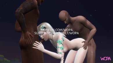 Mermaid's Threesome Orgy Underwater as She Enchants and Swallows Soldiers Whole!