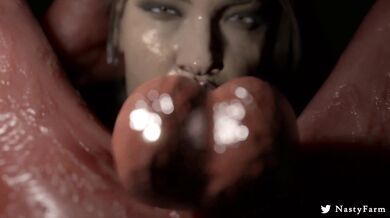 Panam the Succubus Gives Her Demonic Master a Tongue Bath for His Majestic Cock