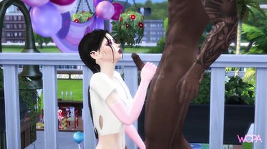 Carnal Delights: Two Lesbians Fucking Random Guys at the Midsummer's Eve Bash