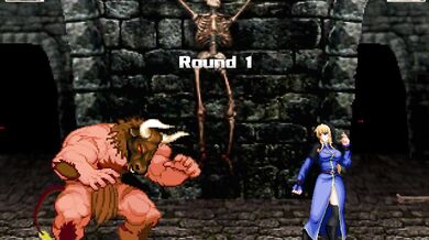 The Minotaur's Busty Battle with Schlussel