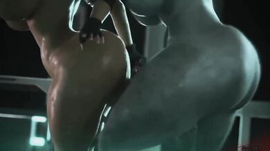 'Jill Valentine: A Slippery Encounter With Mrs. Tyrant In The Darkness - An Interactive 3D Hentai Adventure'