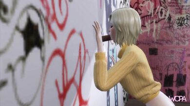 The Naughty Blonde's Interracial Glory Hole Debauchery