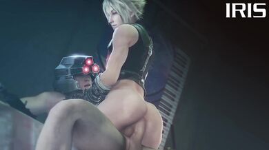 Shinra Soldier's Rough Thrusting with Cloud