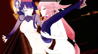 Lustful Samurai and his Naked Maid, Yae Miko (HUD)