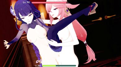 Lustful Samurai and his Naked Maid, Yae Miko (HUD)