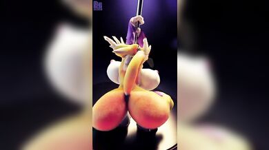 Pussy Splashing Water Festival: Renamon's Wet 'N Wild Pole Dance Party