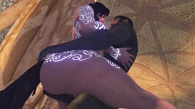 Adoration of the Female Hermaphrodite's Thighs by a Male Subject