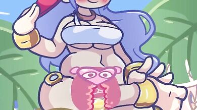 Puyo-Fucking Rulue Gets Her Boobs Bouncing!