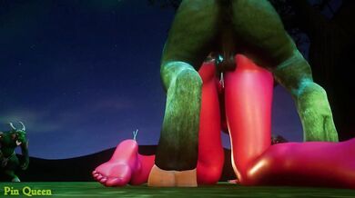 Night Elf's Virginity Taken by Horny Goblin in Wild Orgy