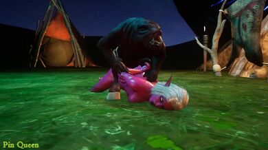 Night Elf's Virginity Taken by Horny Goblin in Wild Orgy