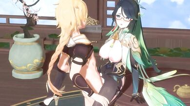 The Cloud Retainer's Apprentice, Xianyun, engages in a steamy mating session with a fluffy bunny adept.