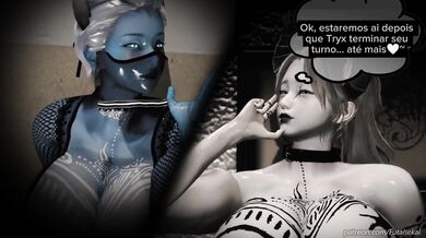 'Bando de futas fudendo parte 2 (BR)' can be rewritten as 'Masturbating in stockings part 2 (BR)'.