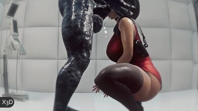 Mind-Blowing Threesome with Ada Wong and a Sneaky Lab Rat