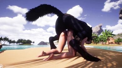 Blonde Bunny Girl Gets Tamed by Feral Beast