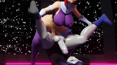 Starfire's Explosive Orgasm Fest
