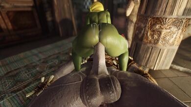 Goblin fucked by Futanari Giantess' Huge Cock