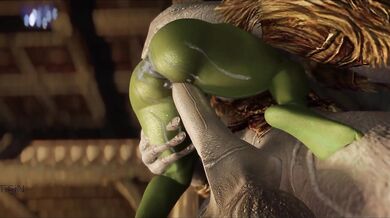 Goblin fucked by Futanari Giantess' Huge Cock