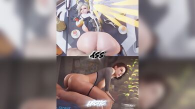 Mercy Fucks Jill Valentine's Brains Out in Hot Lesbian Action!