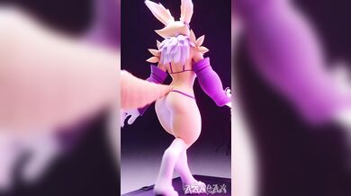 Renamon trains to walk like a slut, inspired by Aznyan97's porn videos.