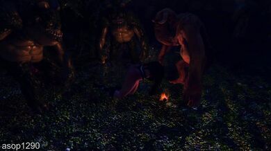 Nari's Anal Abandon in Skyrim as she gets Pounded by Beasts