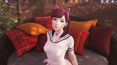 D.VA's Sensual Tail Spin: A KATUNN Hentai Porn Adventure