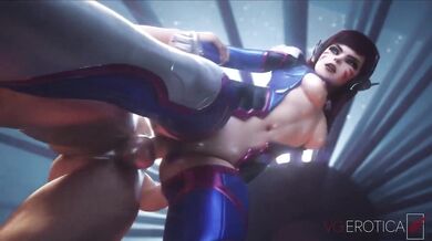 D.VA's Sensual Tail Spin: A KATUNN Hentai Porn Adventure