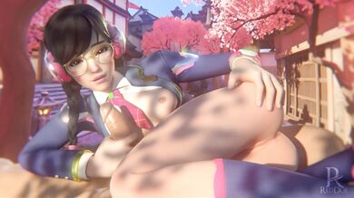 D.VA's Sensual Tail Spin: A KATUNN Hentai Porn Adventure