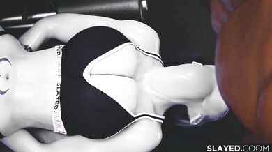 Widowmaker's White Rough Fuck at the Gym Removed Goofy Scenes