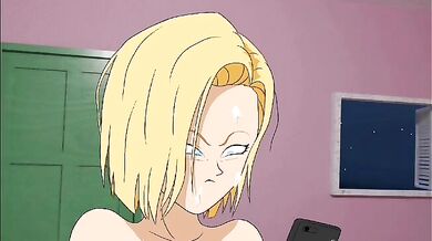 Android 18 and Roshi's filthy cash-fueled orgy filled with deplorable sounds!
