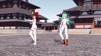 Reimu & Sanae's Steamy Night - Ohh Yeah!