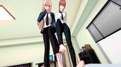 Raging Cumshot with Makima and Power Chainsaw Man from BAZETT