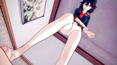 Blood-Crazy Love: Matoi Ryuko and Sword Girls Kill la Kill Orgy with Bazett from Durarara!!