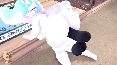 One-Eyed-Dick-Inserts-His-Rod-into-Princess-Celestia's-Ass