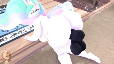 One-Eyed-Dick-Inserts-His-Rod-into-Princess-Celestia's-Ass